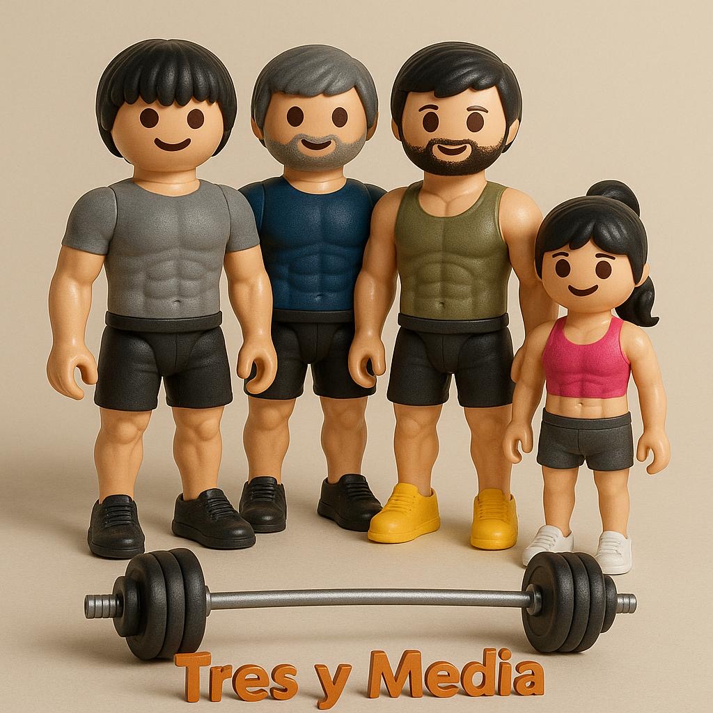 Tres y media